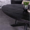 Meubelplaats Zwarte mango Eettafel Ovaal met zwarte matrixpoot van metaal 220x100 - industrieel Design - Massief zwart Mangohout