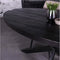 Meubelplaats Zwarte mango Eettafel Ovaal met zwarte matrixpoot van metaal 160x90 - industrieel Design - Massief zwart Mangohout