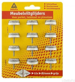 Meubelviltglijders grijs 24mm