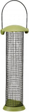 Meuwissen Agro Notensilo - Smart Twist Top - groen/zwart - metaal - 11 x 20 cm - vogel voedersilo voor noten