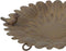 Meuwissen Agro Vogelbad/voederschaal - bloem - bruin - metaal - D29 x H10 cm - drinkschaal voor tuinvogels