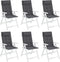 vidaXL - Stoelkussens - 6 - st - hoge - rug - oxford - stof - antracietkleurig