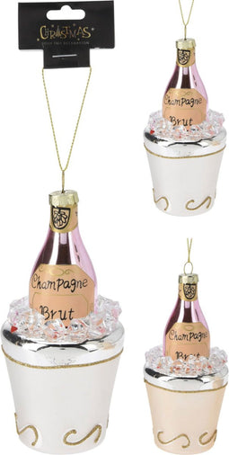 Champagne soft color hangdeco kerstversiering