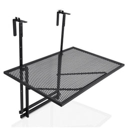 Coast Reling Vouwtafel - Opvouwbaar Ijzerenrek - Verstelbare Hoogte 61,5-82,5cm - Zwart
