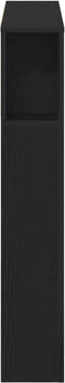 vidaXL - Hoofdbord - Kast - Zwart - Eiken - 100x19x104,5 - cm - Gemaakt - van - Geëngineerd - Hout