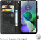 iMoshion Hoesje Geschikt voor Motorola Moto G54 Hoesje Met Pasjeshouder - iMoshion Mandala Bookcase - Zwart