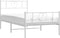 vidaXL - Bedframe - met - hoofd- - en - voeteneinde - metaal - wit - 75x190 - cm