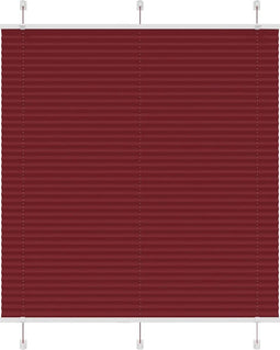 vidaXL - Plissé - rolgordijn - 115x100cm - stofbreedte - 114,4cm - bordeauxrood