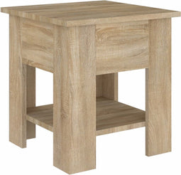 vidaXL - Salontafel - 40x40x42 - cm - bewerkt - hout - sonoma - eikenkleurig