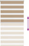 vidaXL - Zebra - Blind - 70x100 - cm - stofbreedte - 65,9 - cm - polyester - zandbruin
