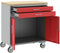 vidaXL - Gereedschapskast - met - wielen - en - slot - - - Rood - - - 75x45x85 - cm - - - Staal