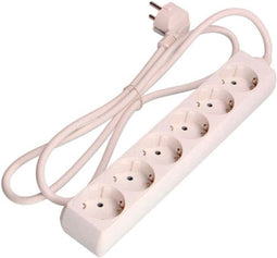 6-socket plugboard without power switch EDM Schuko (3 m)