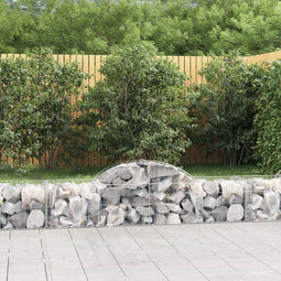 vidaXL - Schanskorven - 13 - st - gewelfd - 200x50x40/60 - cm - gegalvaniseerd - ijzer