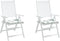 vidaXL - Stoelkussens - 2 - st - bladpatroon - 40x40x3 - cm - stof