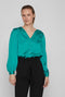 Vila Viellette - Blouse V-neck L/s - Groen (2023)