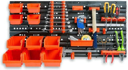 Gereedschapswand opbergrek 31delig - Multifunctioneel - 80 cm breed - Rood Zwart