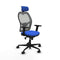 Piqueras y Crespo 2D036N2 - Bureaustoel - Verstelbare hoofdsteun en hoogte - Blauw