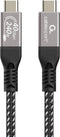 Gembird CCBP-USB4-CMCM240-1.5M - USB4 Type-C Kabel - 240W Opladen 40 Gbps Dataoverdracht - Zilver Zwart