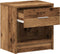 vidaXL - Nachtkastje - met - lade - 39x28x41 - cm - oud - houtkleurig