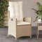 vidaXL - Tuinstoelen - 2 - st - verstelbaar - met - kussens - poly - rattan - beige