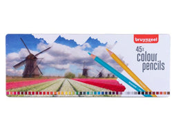 45 kleurpotloden in blik molen