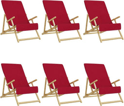 vidaXL - Strandhanddoeken - 6 - st - 400 - g/m² - 60x135 - cm - stof - bordeauxrood