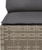 vidaXL - Tuinhoekbank - met - kussens - poly - rattan - grijs