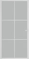 vidaXL - Binnendeur - 102,5x201,5 - cm - matglas - en - aluminium - wit