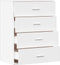 vidaXL - Dressoir - 60x39x80 - cm - bewerkt - hout - wit