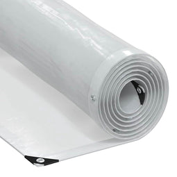 vidaXL - Doorzichtig - zeildoek - met - zeilringen - 3x8 - m - polyethyleen