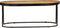 vidaXL - Salontafel - ovaal - 100 - cm - massief - ruw - mangohout - en - staal