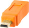 Tether Tools CU8015-ORG - TetherPro USB 2.0 A naar Mini-B 8 pins - Vergulde connectoren - Oranje