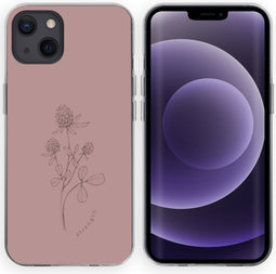 iMoshion Hoesje Geschikt voor iPhone 13 Hoesje Siliconen - iMoshion Design hoesje - Roze / Floral Pink