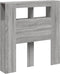 Hoofdeinde met LED 100x18,5x103,5 cm bewerkt hout grijs sonoma