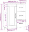 vidaXL - Dressoir - 69,5x34x90 - cm - bewerkt - hout - zwart