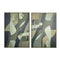 Schilderij Home ESPRIT Groen Abstract Modern (2 Stuks)