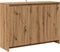 vidaXL - Dressoir - 102x33x75 - cm - bewerkt - hout - artisanaal - eikenkleurig