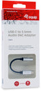 Equip 133474 - Kabel - USB-C naar 3,5 mm - Zilver Zwart