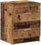 vidaXL - Nachtkastjes - 2 - st - met - 2 - lades - 40x36x50 - cm - oud - houtkleurig
