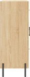 vidaXL - Dressoir - 69,5x34x90 - cm - bewerkt - hout - sonoma - eikenkleurig