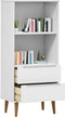 vidaXL - Boekenkast - MOLDE - 60x35x133,5 - cm - massief - grenenhout - wit