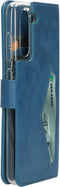 Mobiparts Galaxy S21 FE - Classic Wallet Case - Ruimte voor pasjes - Steel Blue (2022)