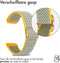 imoshion Elastisch nylon bandje - Universeel 22 mm aansluiting - Groen / Geel