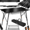 tectake® Campingtafel Bastiaan - Opvouwbaar Aluminium - Verstelbare Hoogte - Zwart
