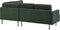 BREDA - Hoekbank 4-zits - Donkergroen - Linkszijdig - Polyester