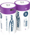 Ansmann 1314-0005 - Oplaadbare D-batterijen - 5400 mAh - Paars (2 stuks)