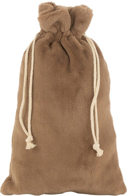 J-Line zak Kerst Zacht - textiel - bruin - medium