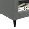 vidaXL - Slaapbank - 100x200 - cm - stof - donkergrijs