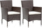 vidaXL - Tuinstoelen - 2 - st - poly - rattan - bruin