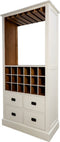 HSM Collection - Wijnkast - 84x40x177 -Wit/naturel - Mix hout
